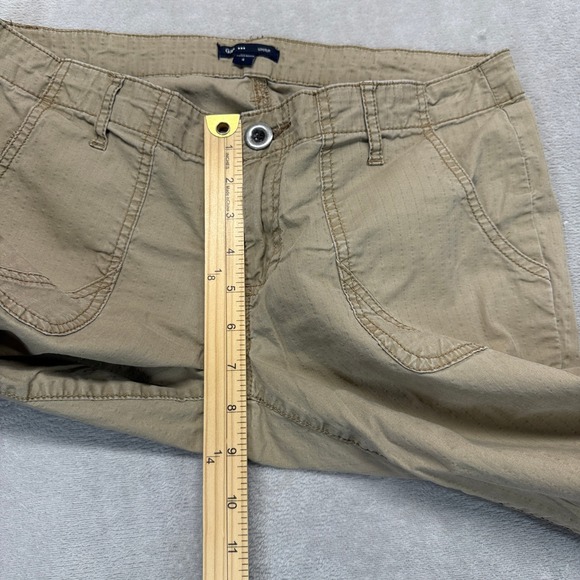 GAP Pants Women's 4 Stretch Khaki Utility Trouser Hem Wide Leg Ripstop Material - Picture 12 of 14